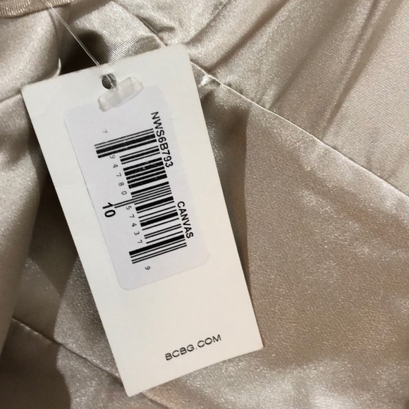 NWT BCBG MaxAzria  Sand Authentic Gown Sz10 $298 - Picture 5 of 7
